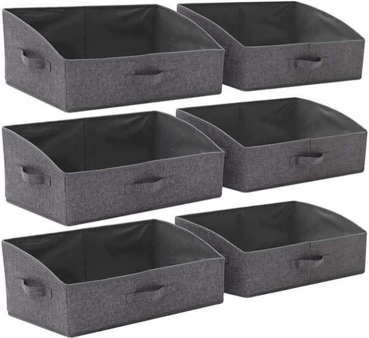 Fabric Storage Organizer Cube Colth Containers Linen Box Shelf Baskets Handle
