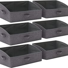Fabric Storage Organizer Cube Colth Containers Linen Box Shelf Baskets Handle