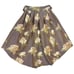 Stella Tweed High-Low Womens Size Medium Brown Floral Print Taffeta Ball Skirt