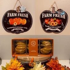 3 pc Martha Stewart pumpkins