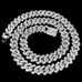 24 Mens 5ct Diamond 18K White Gold Chain Necklace Guys Jewelry 5 ct 18 Karat