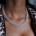 24 Mens 5ct Diamond 18K White Gold Chain Necklace Guys Jewelry 5 ct 18 Karat