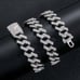 24 Mens 5ct Diamond 18K White Gold Chain Necklace Guys Jewelry 5 ct 18 Karat