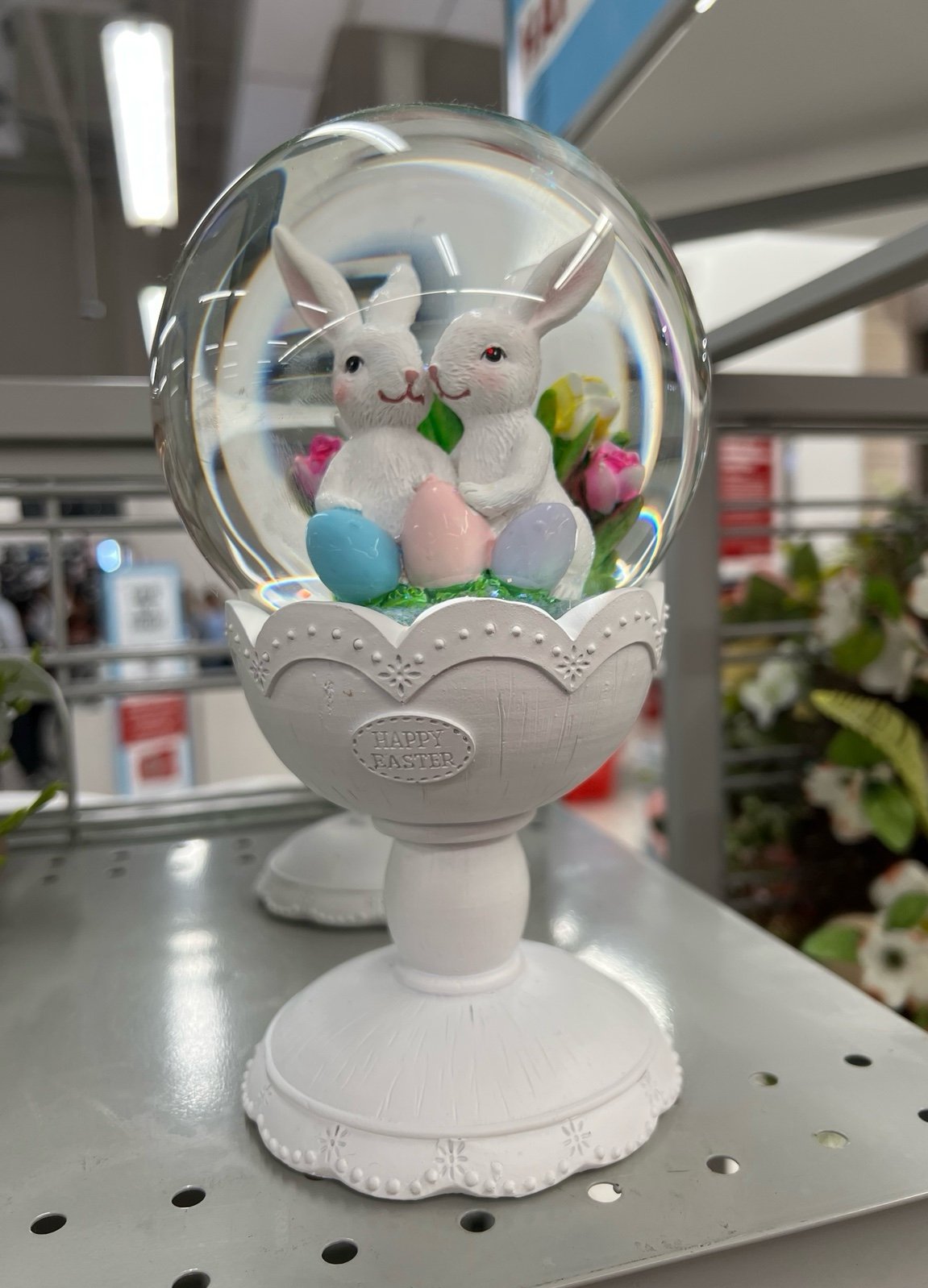 easter bunnies water globle !