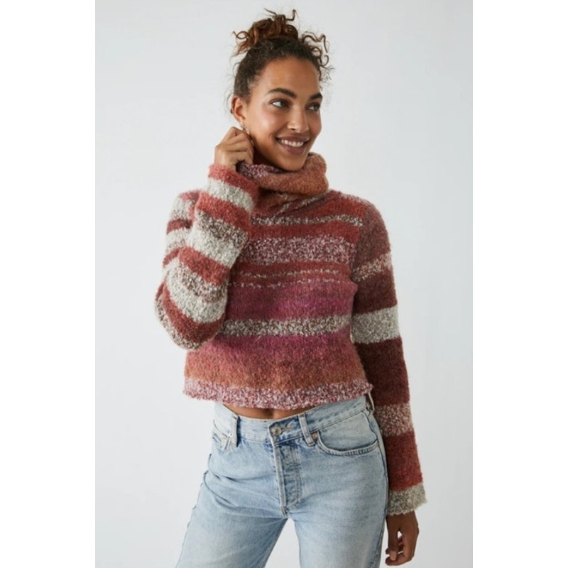 Free People My Girl Turtleneck Sunburst Combo Size M