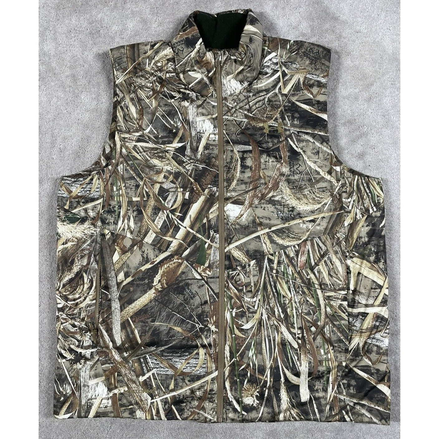 Under Armour Vest Men's XL Down Camo Realtree MAX5 Hunting Coldgear