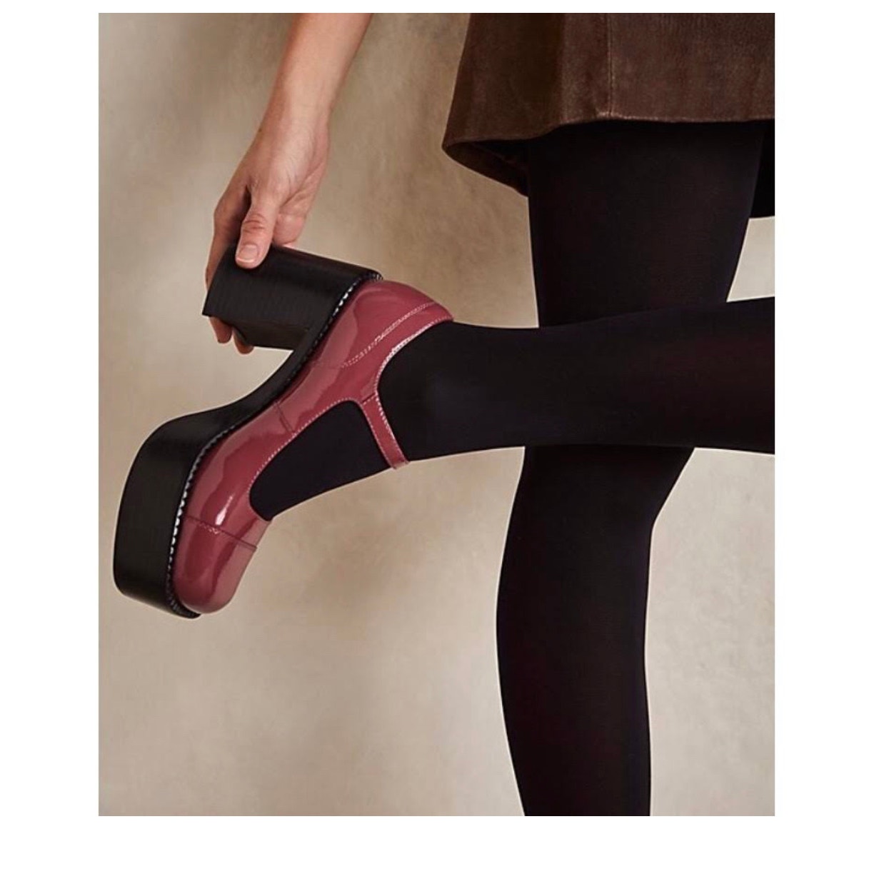 Free People X Jeffrey Campbell Pia Mary Jane Platform Heel Brick Red Size 9.5