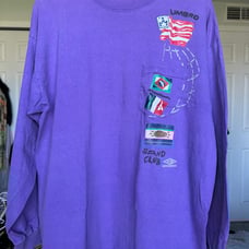 Vintage 90’s Umbro sand club soccer futbol international purple LS XL shirt