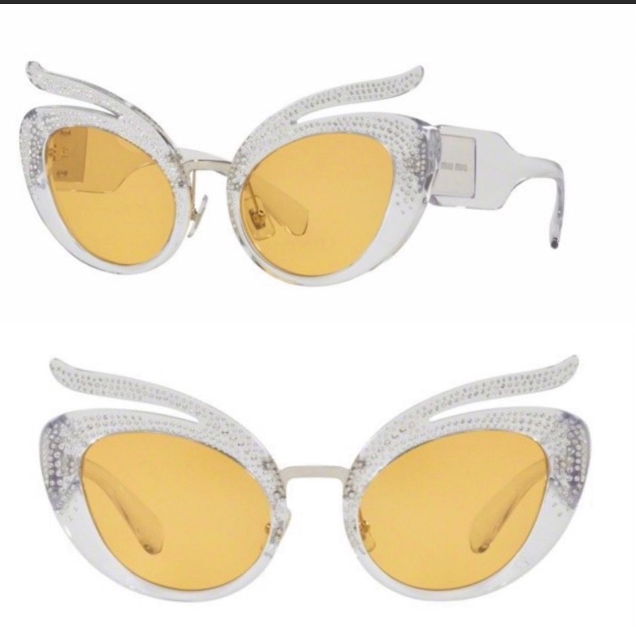 MIU MIU irregular sunglasses tetail 900