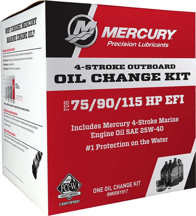 Mercury Outboard Oil Change Kit 75/90/115 HP 4-Stroke EFI (1.7L) (25W-40)