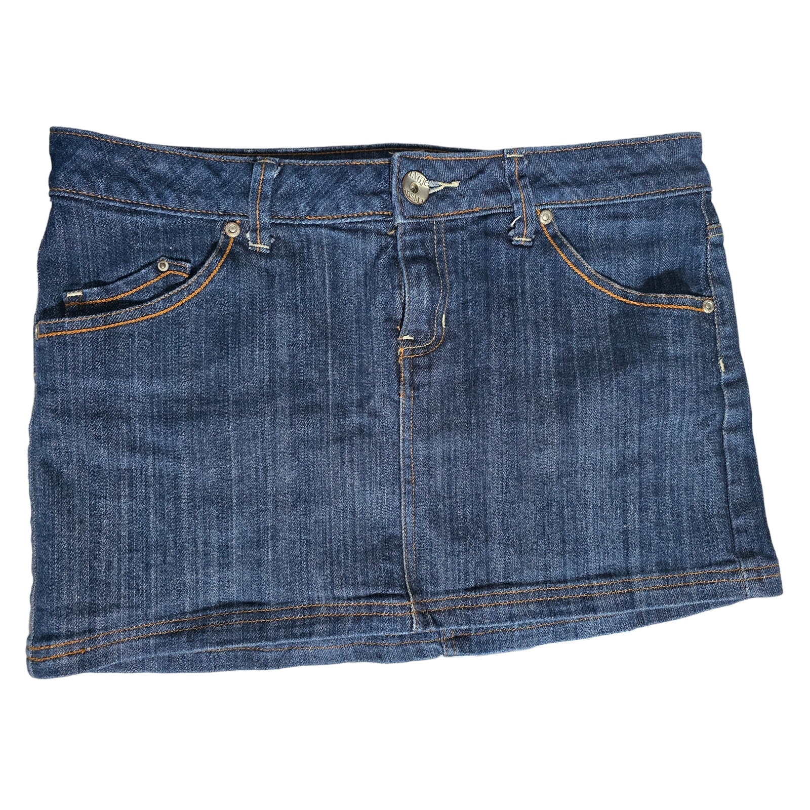 Vintage 90s Mango MNG Women's Jean Skirt Embellished Size 6 53308273