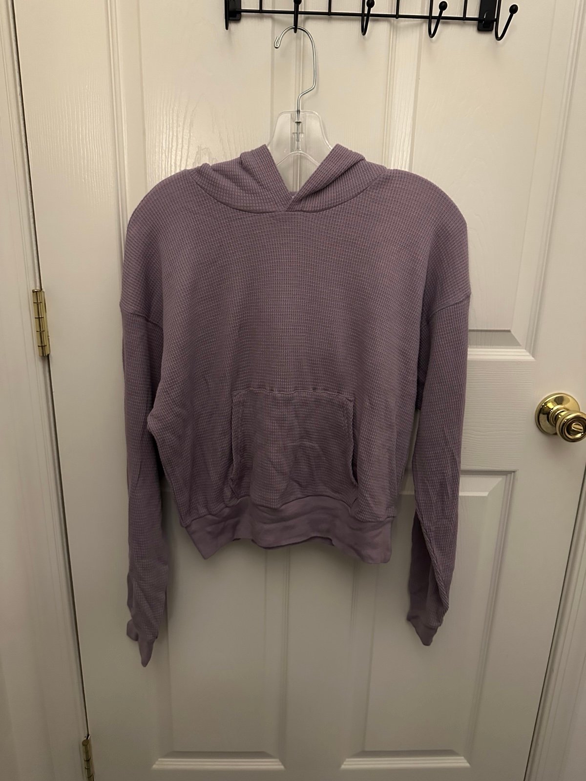 Purple TNA Cropped Hoodie