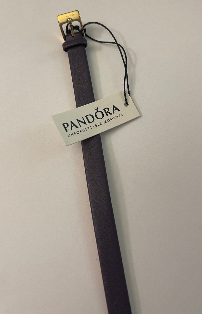PANDORA PURPLE LEATHER ADJUSTABLE BRACELET