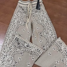 XXS Taupe Amiri Bandana Knit Sweatpants