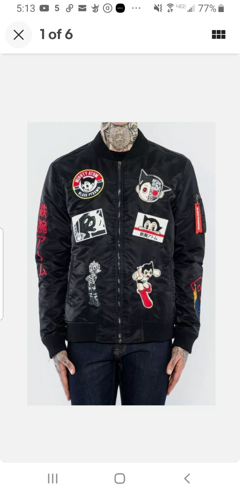 Black Pyramid Astro Boy Bomber Jacket