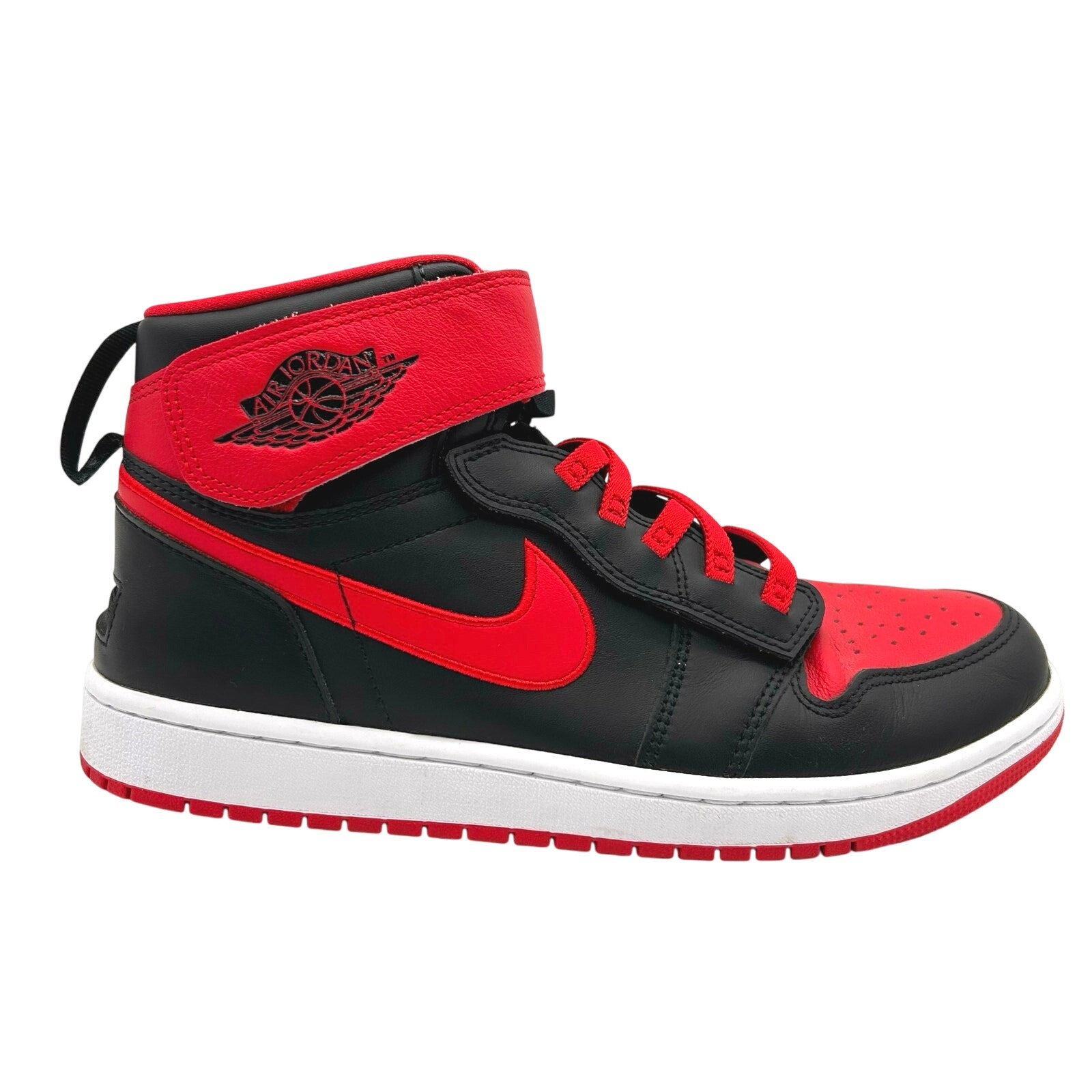 Nike Air Jordan 1 High Flyease Sneakers Men's 9 Red Black Shoes CQ3835-060