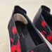 Rachel Zoe floral satin slip on sneakers red black size 7.5