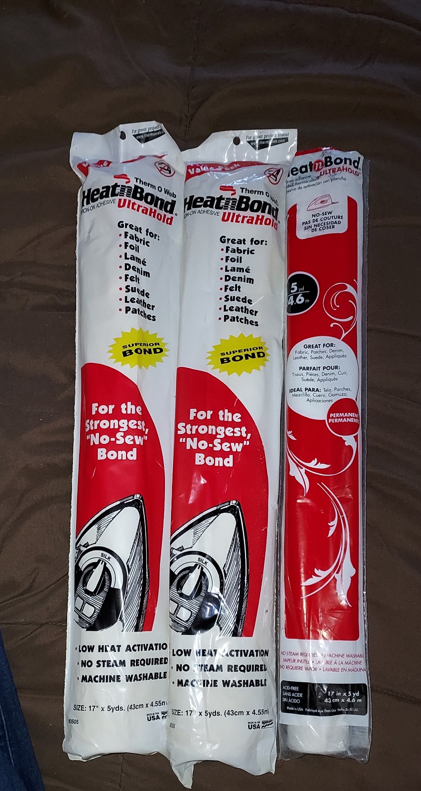 Lot Therm O Web #3505 Fabric HeatNBond Ultra 17 x 5 Yards