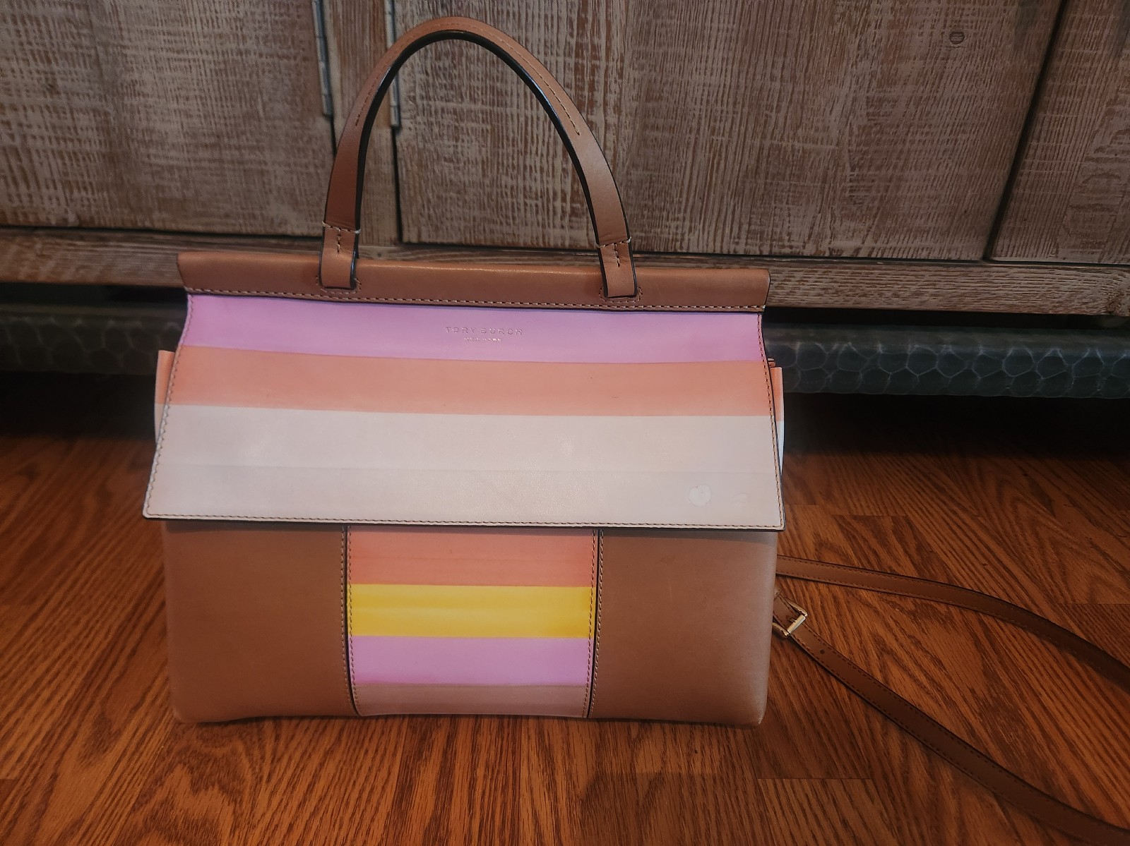 Tory Burch T Dégradé Satchel - Vachetta / Fresh Melon