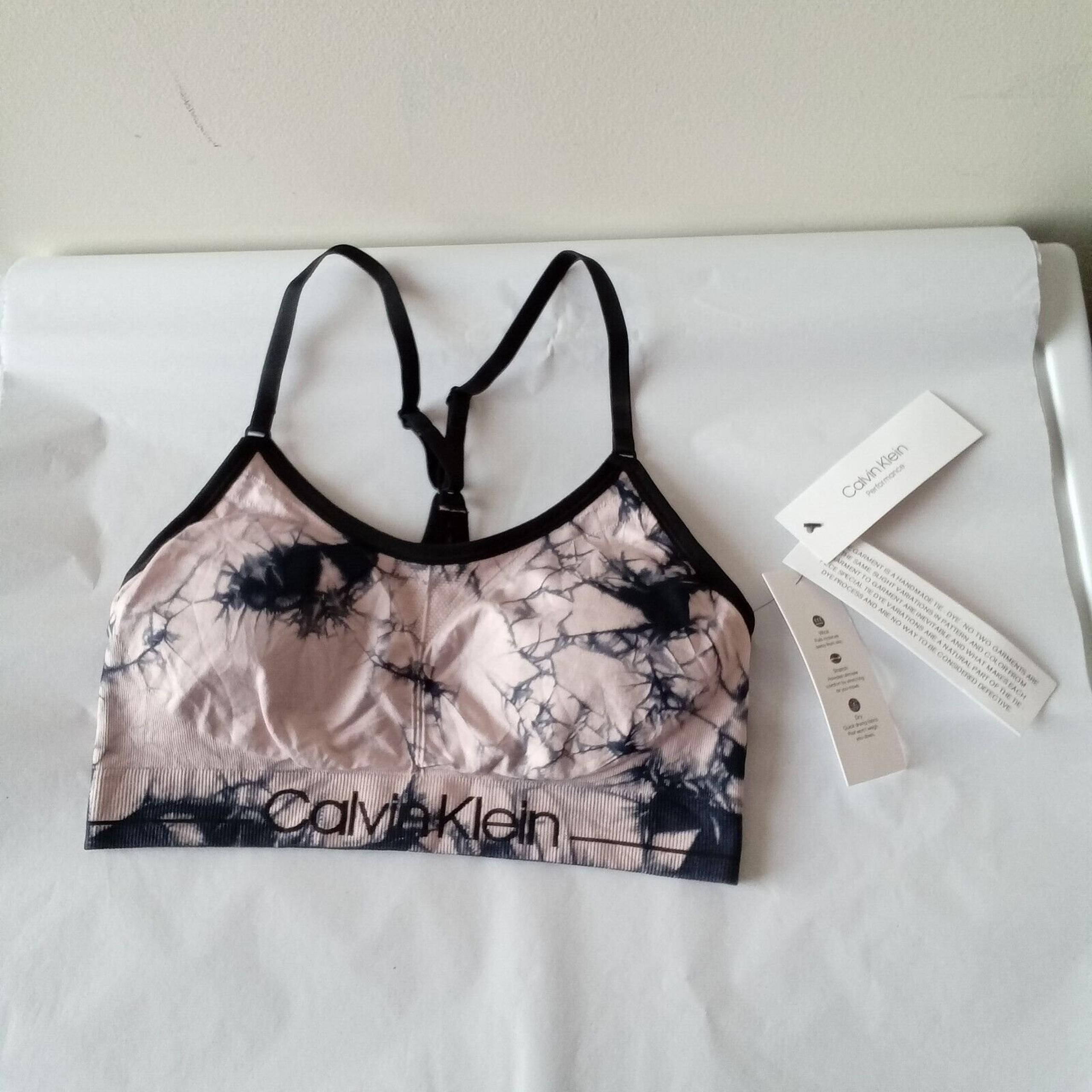 Calvin Klein Performance Women's Tie-Dye Printed Padded Sports Bra S NWT $39.50