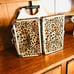 Vaultz Animal cheetah velour velvet pencil case sewing bin school crafts art bin