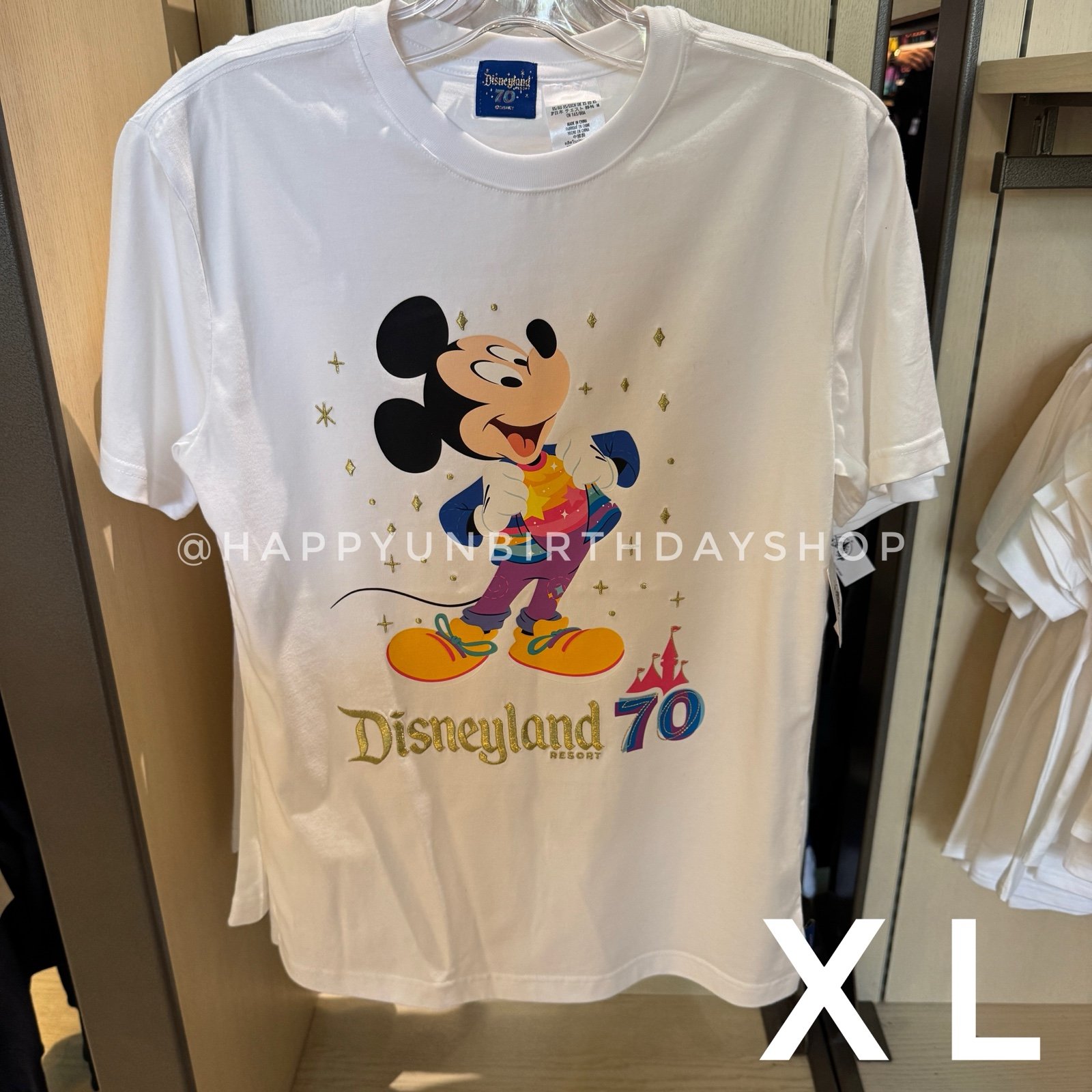 Disney Parks Disneyland 70th Anniversary Celebration Mickey Mouse T-Shirt XL