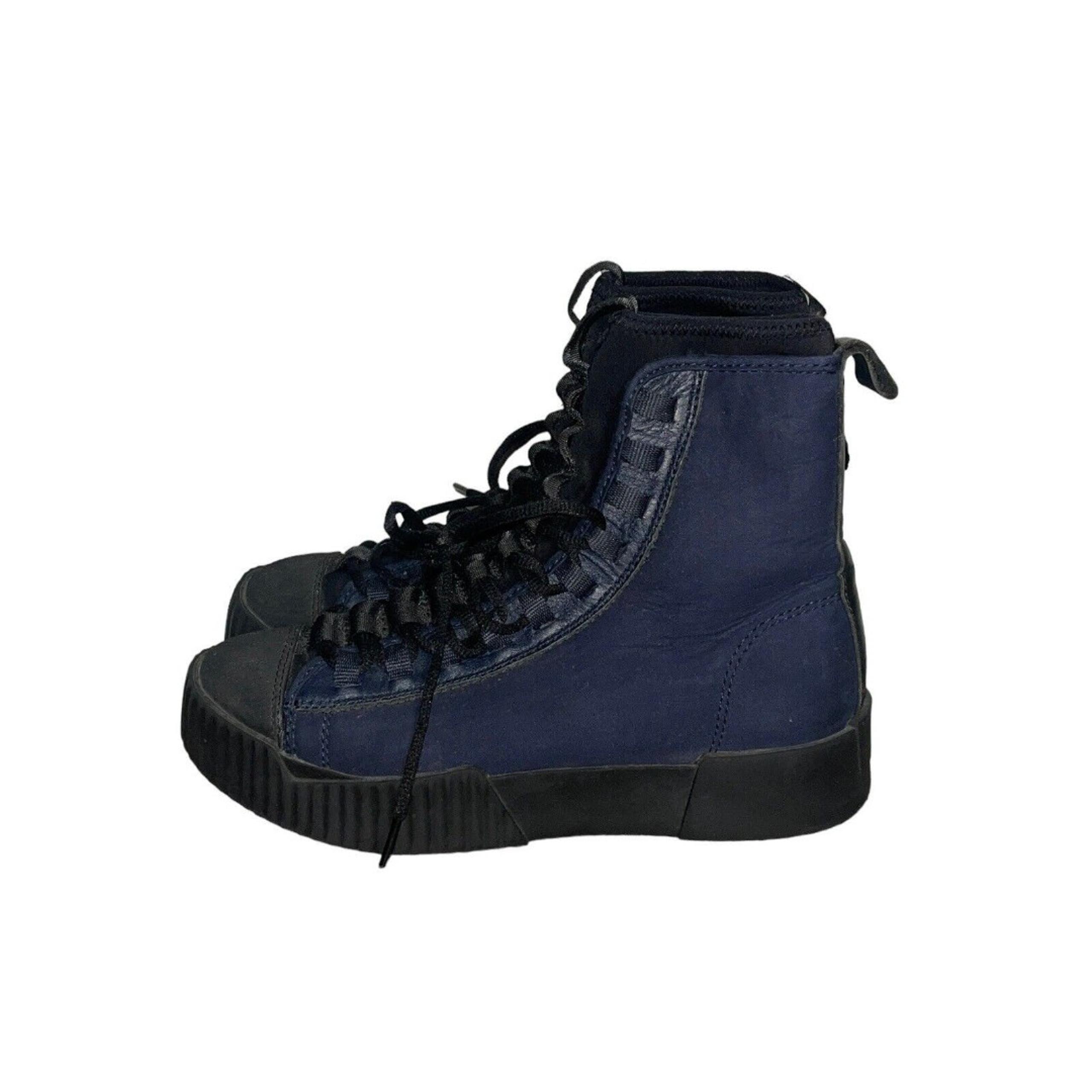 G-Star Raw Men's Rackam Scuba High Sneaker Shoes Navy Blue & Black Size 10