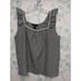 Rachel Zoe M Gingham Print Pajama Set Black White Ruffle Tank Shorts Coquette
