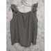 Rachel Zoe M Gingham Print Pajama Set Black White Ruffle Tank Shorts Coquette