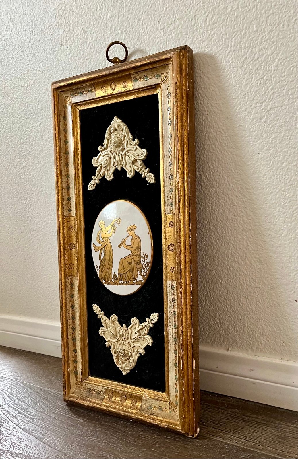 Vintage Greek Goddesses white and Gold wall art
