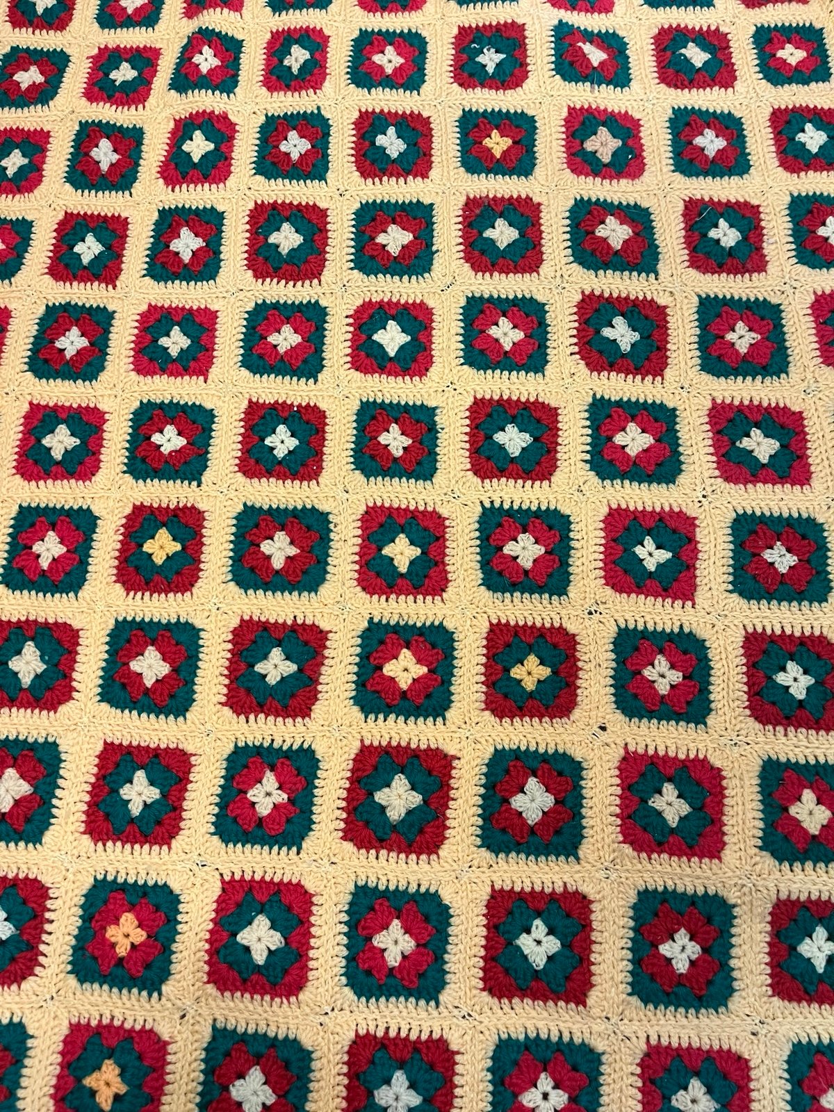 Vintage glowing afghan