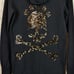 Bad Spirit Massimo Sabbadin Skull Hoodie Womens L Black Crossbones Sequins Italy