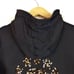 Bad Spirit Massimo Sabbadin Skull Hoodie Womens L Black Crossbones Sequins Italy