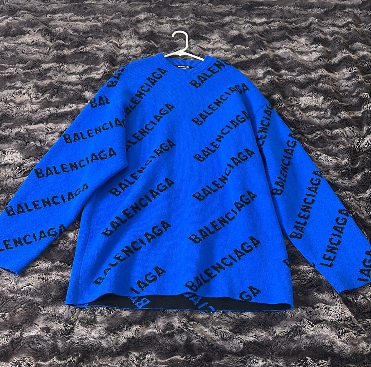 Balenciaga All over Logo oversized Sweater,long sleeve Unisex