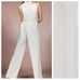 NWT. Zara White Sleeveless Wide-leg Jumpsuit. Size XL.