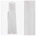 NWT. Zara White Sleeveless Wide-leg Jumpsuit. Size XL.