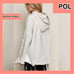 NWT POL French Terry Urban Chic Hoodie Criss Cross Laced Sleeves