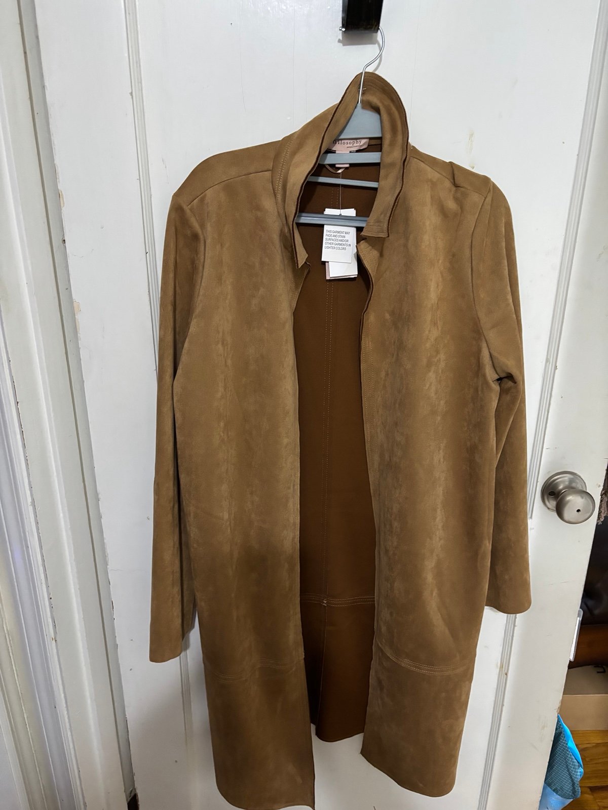 WOMENS BRAND NEW PHILOSOPHY TAN SUEDE JACKET