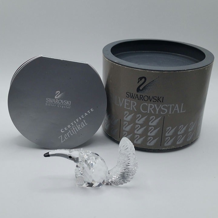 Swarovski Silver Crystal Anteater Figurine In Original Box With Certificate