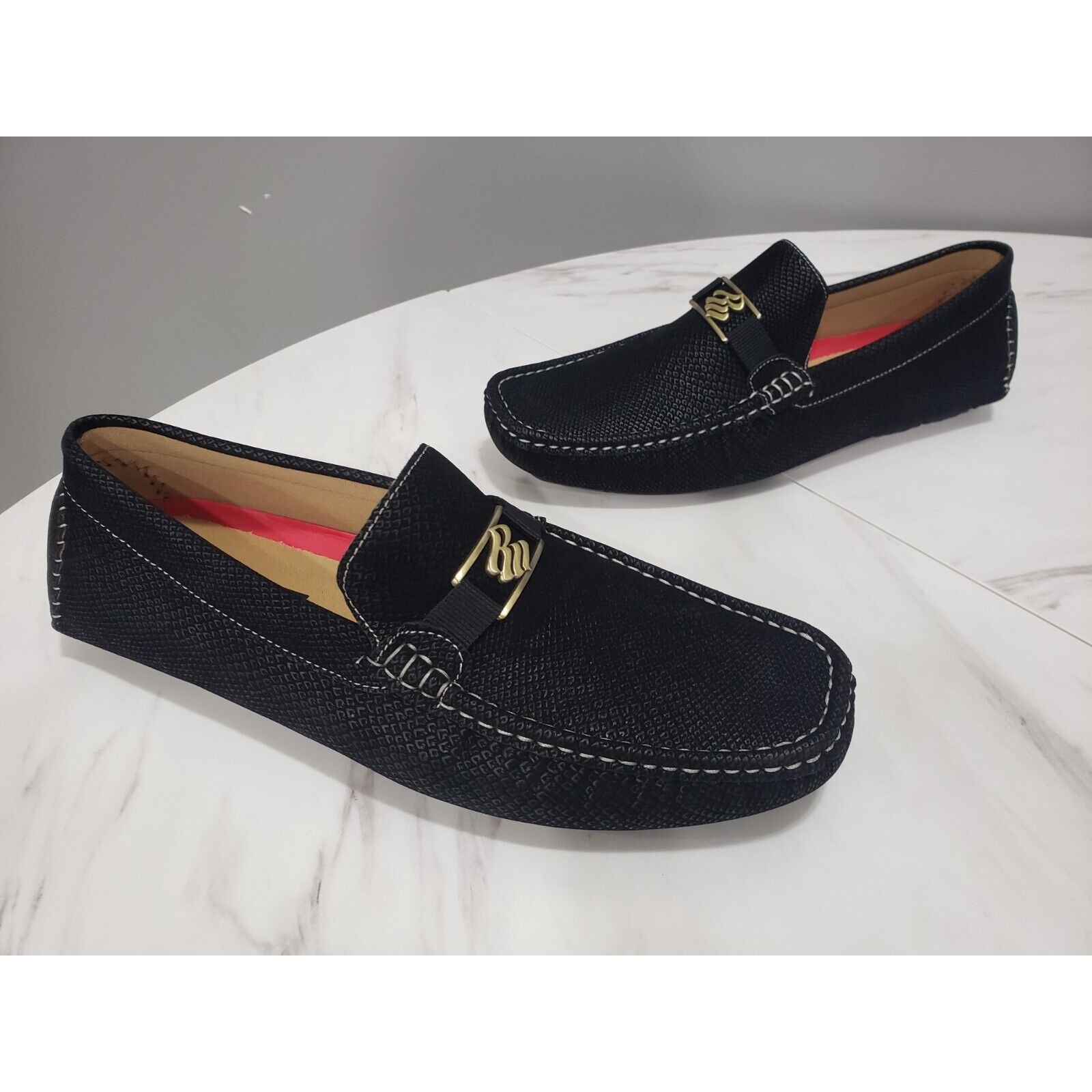 NEW Rocawear Dwight Black Slip On Loafers Oxfords Shoe Men 10.5 House dress