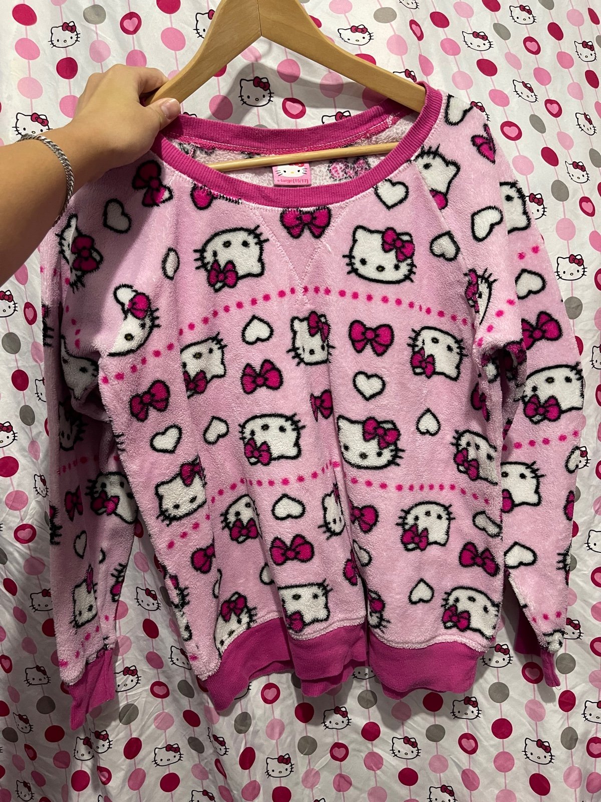 Hello kitty fleece pajama top
