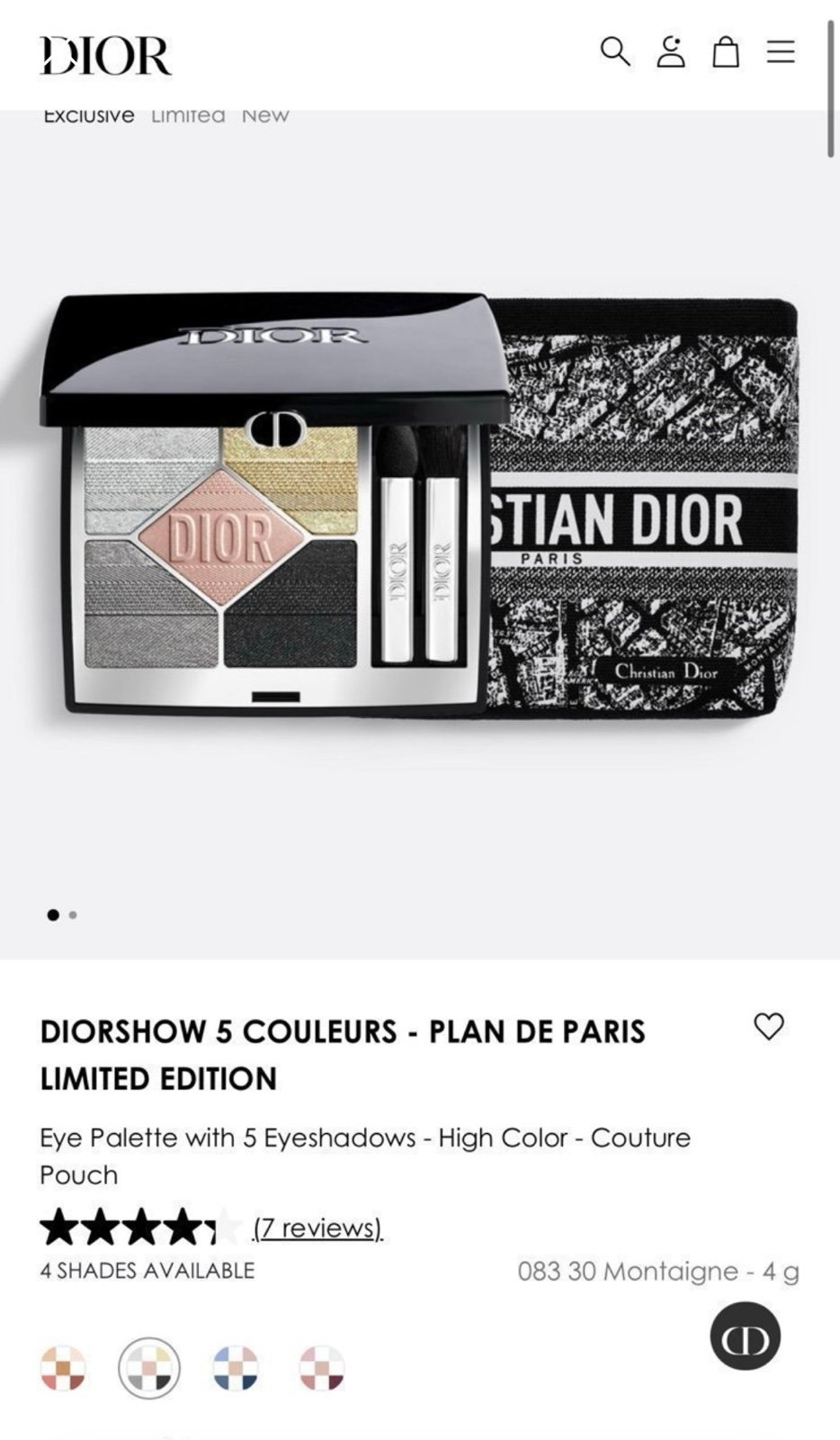 Dior Plan DeParis Palette 30 Montaigne