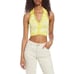 Noisy May Knit Halter Neck Top In Yellow Animal Print Size Small NWOT