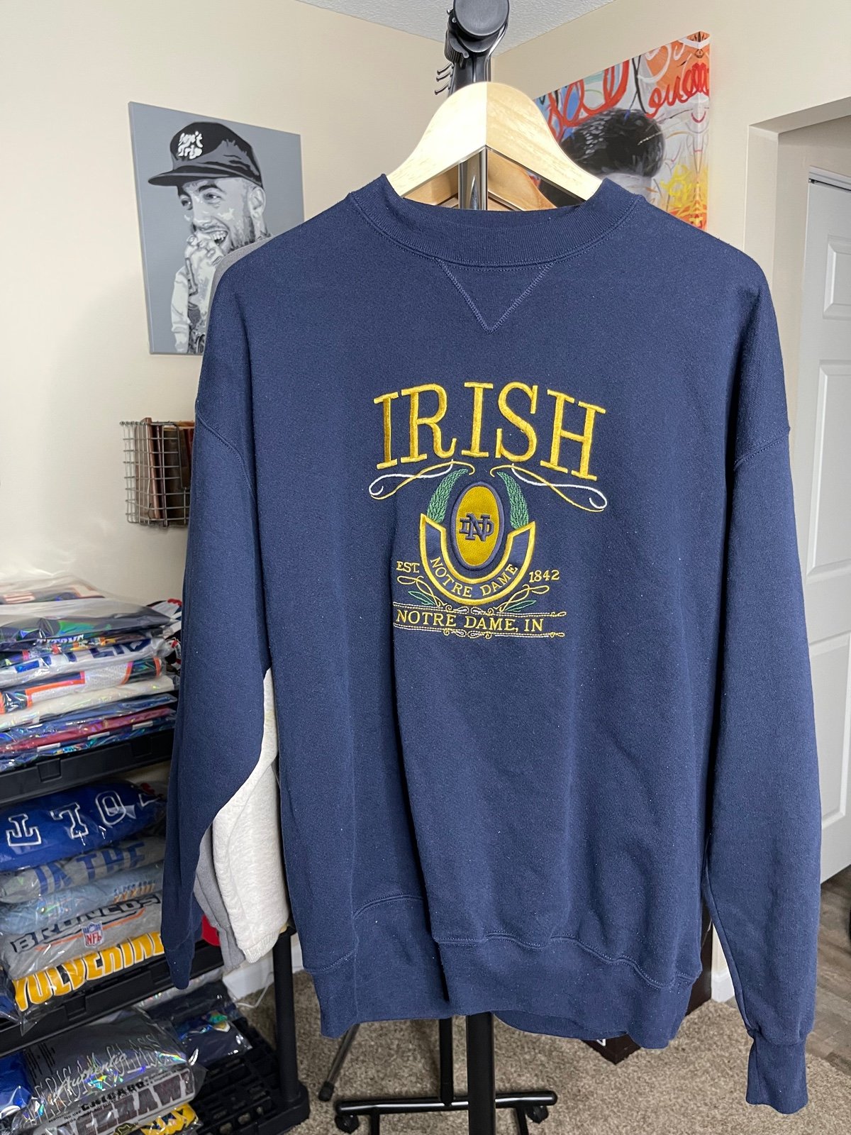 Vintage Notre Dame Crewneck Sweatshirt Mens XL