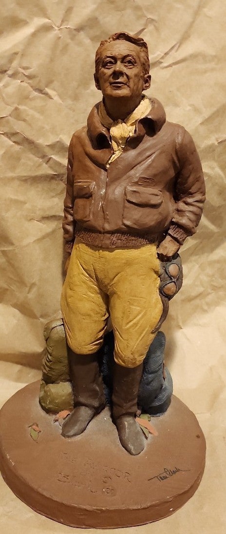 THE AVIATOR 1984 TOM CLARK Signed & ENGRAVED 12 RETIRED CLAY FIGURE