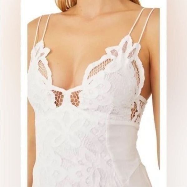 Free People Intimately Adella Bodysuit In White