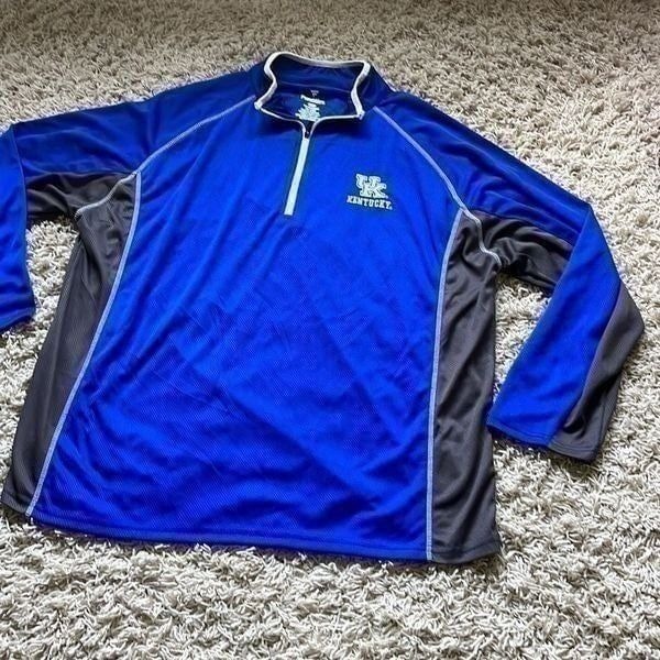 Kentucky Wildcats Fanatics Logo Pullover 1/4 Zip MEN’S 2XL EUC