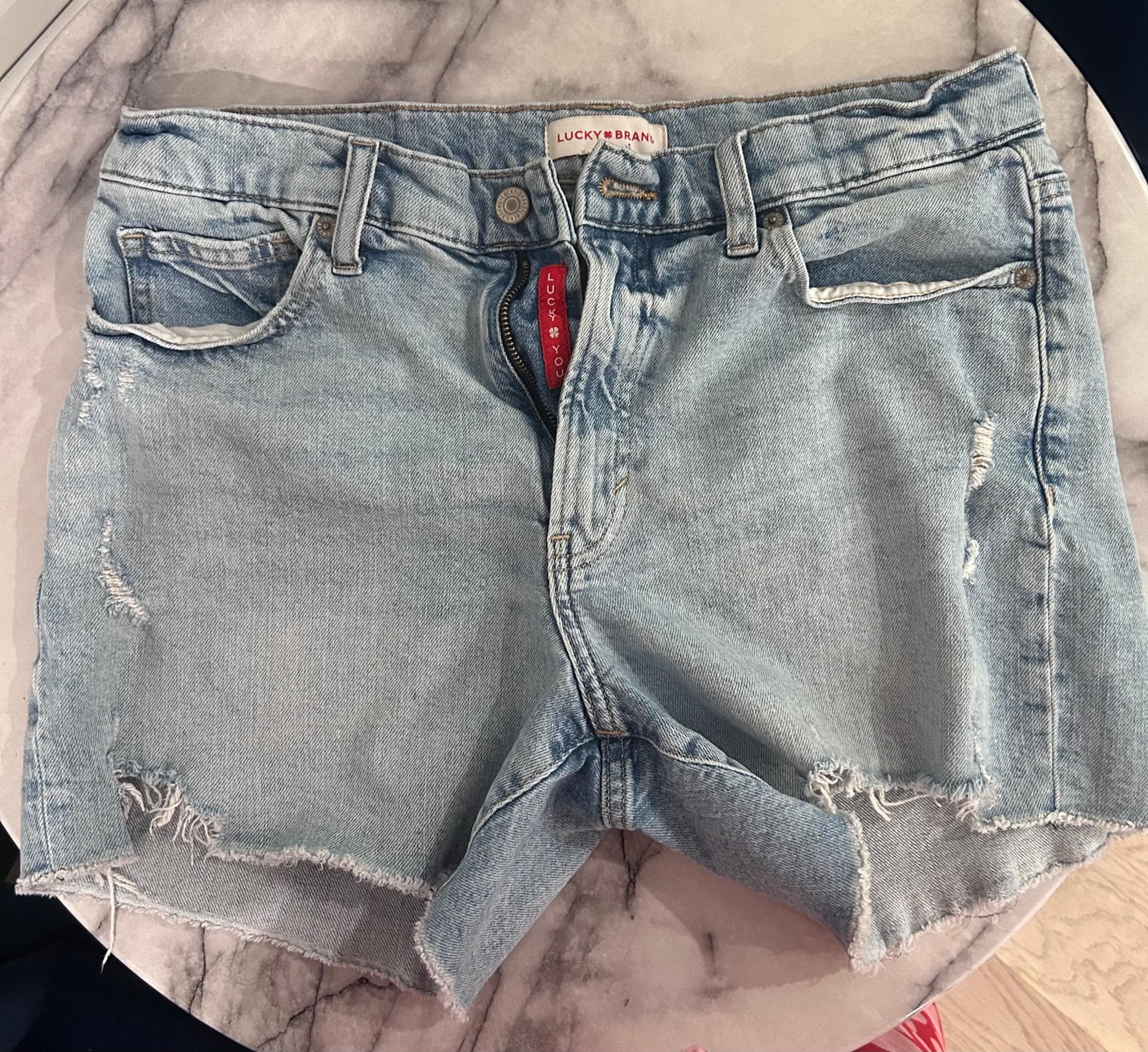 light wash denim shorts size 10 - Lucky Brand