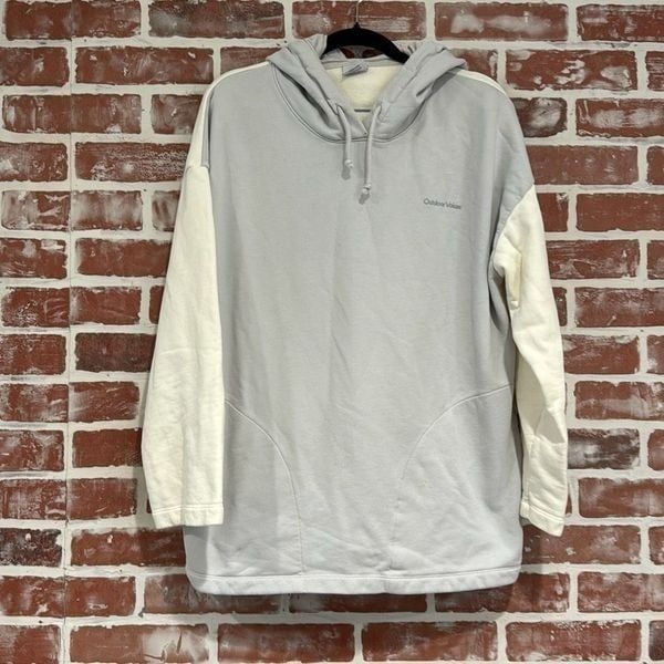 Outdoor Voices Womens Light Blue White Oversized Hoodie Size XS/S READ