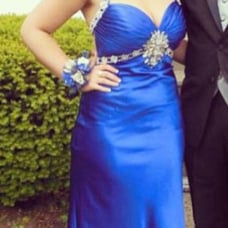 royal blue prom dress